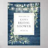 ナチュラル ライト グリーン ウェルカム サイン シャビー ブライズシャワー (正面)
