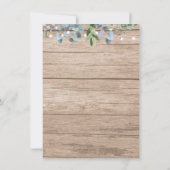 ナチュラル ライト 花 リハーサル ディナー 招待状 (裏面)