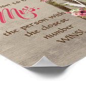 ナチュラル ラダー 花飾り ポスター (角)