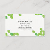 ナチュラル | リーフパターン 名刺 (裏面)