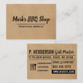 ナチュラル |レイアウト | BBQ 名刺 (正面/裏面)