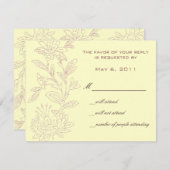 ナチュラル/ローズ セーブ・ザ・デート 出欠カード (正面/裏面)