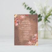 ナチュラル ワイルドフラワー ウェディング シャワー 招待状 (スタンド正面)