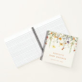 ナチュラル ワイルドフラワー ベビーシャワー ゲストブック ノート (内部)