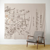 ナチュラル ワイルドフラワー 秋 ブライダルシャワー 背景 タペストリー (インサイチュ(横))