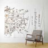 ナチュラル ワイルドフラワー 秋 ブライダルシャワー 背景 タペストリー (インサイチュ(横))