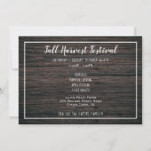 ナチュラル ヴィンテージ トラック 秋の収穫祭 パーティー 招待状 (裏面)