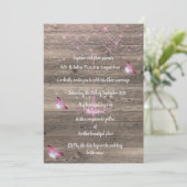 ナチュラル ヴィンテージ ピンク蝶 結婚式招待状 招待状 (スタンド正面)