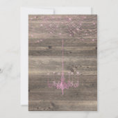 ナチュラル ヴィンテージ ピンク蝶 結婚式招待状 招待状 (裏面)