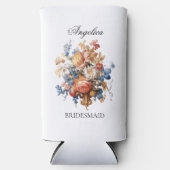 ナチュラル ヴィンテージ フラワー ブライズメイド 提案 ギフト スリム缶クーラー (正面)