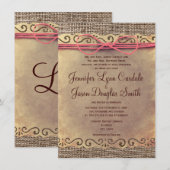 ナチュラル ヴィンテージ ペーパー バルーン 結婚式 招待状 (正面/裏面)