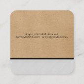 ナチュラル | 工芸品/グレーテクスチャトリム スクエア名刺 (裏面)