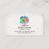 ナチュラル | 木 | 水彩ツリー 名刺 (裏面)