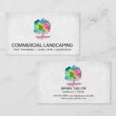 ナチュラル | 木 | 水彩ツリー 名刺 (正面/裏面)