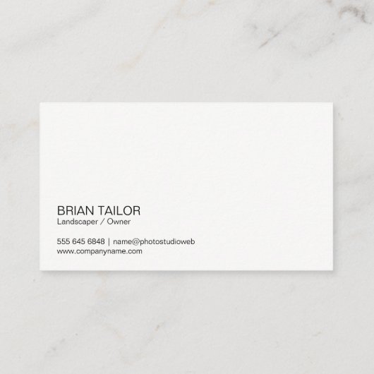 ナチュラル | 樹木 | ガーデニング | 造園 名刺 (裏面)