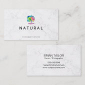 ナチュラル | 水彩ツリー 名刺 (正面/裏面)