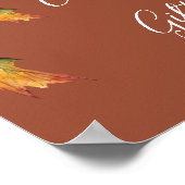 ナチュラル 秋の紅葉 ウェディング カード & ギフト ポスター (角)