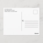 ナチュラル 秋の花 フラワーリース ウェディングシャワー ポストカード (裏面)