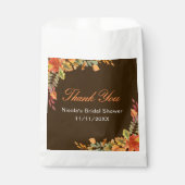 ナチュラル 秋の落ち葉 ブライダルシャワー フェイバーバッグ (正面)