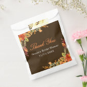 ナチュラル 秋 落葉 ブライダルシャワー フェイバーバッグ (封をした状態)