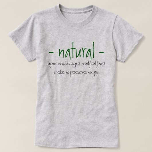 ナチュラル Tシャツ (デザイン正面)