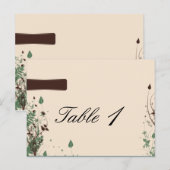 ナチュラ疑問に思ルインアイボリーブ結婚ラウンのテーブル番号 ポストカード (正面/裏面)