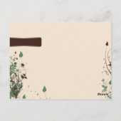 ナチュラ疑問に思ルインアイボリーブ結婚ラウンのテーブル番号 ポストカード (裏面)