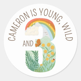 ナチュラ疑問に思ル・ヤング・ワイルドと3誕生日 ラウンドシール