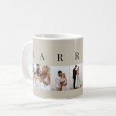 ナチュラ結婚したルとブラック7写真フォトコラージュ コーヒーマグカップ (正面左)