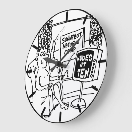 ナチュリストはテレビアニメを見ている。 ラージ壁時計 (傾斜)