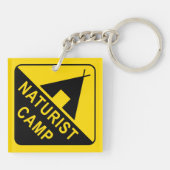 ナチュリストキャンプ、イエローダイヤモンドサイン キーホルダー (裏面)