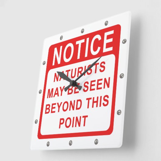 ナチュリストビーチ/ナチュリストキャンプサイン スクエア壁時計 (傾斜)