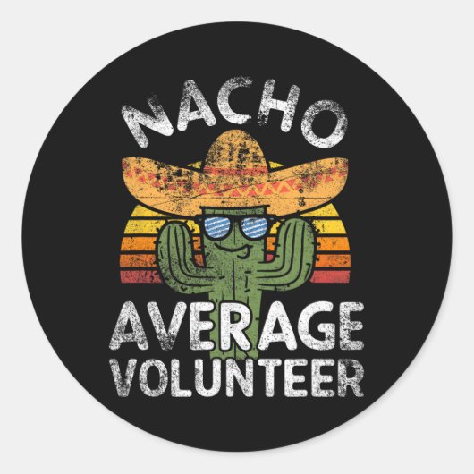 ナチョおもしろい平均ボランティアCinco De Mayo Mexica ラウンドシール (正面)