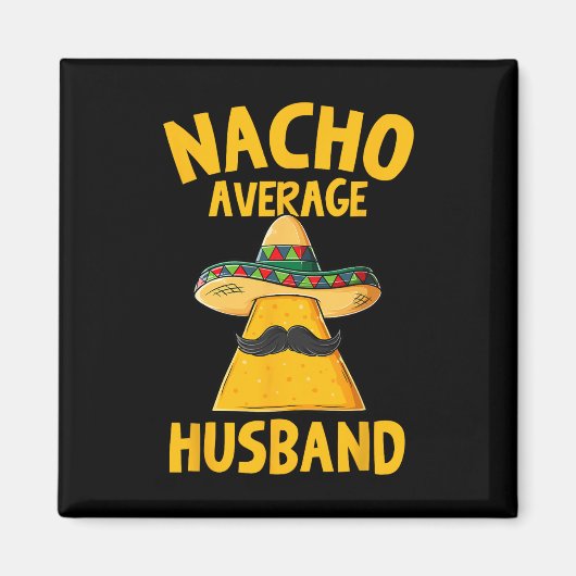 ナチョおもしろい平均夫結婚郎のCinco De マグネット (正面)