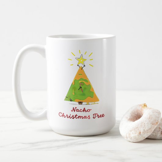 ナチョのクリスマスツリー コーヒーマグカップ (ドーナツ)