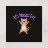 ナチョの子どもたちの可愛い猫ユーモアが猫好き スクエア名刺 (正面)