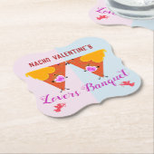 ナチョキスをするバレンタインイベント ペーパーコースター (アングル)