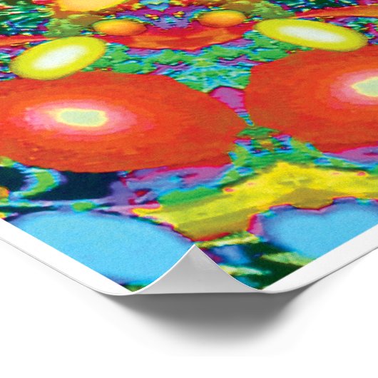 ナチョキネティックコラージュ万華鏡のように千変万化するパターンポスター ポスター (角)