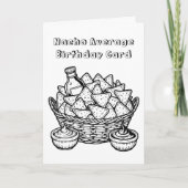 ナチョスおもしろいカラーリングページ誕生日 カード (正面)