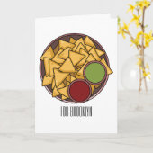 ナチョス漫画イラストレーション カード (黄色い花)