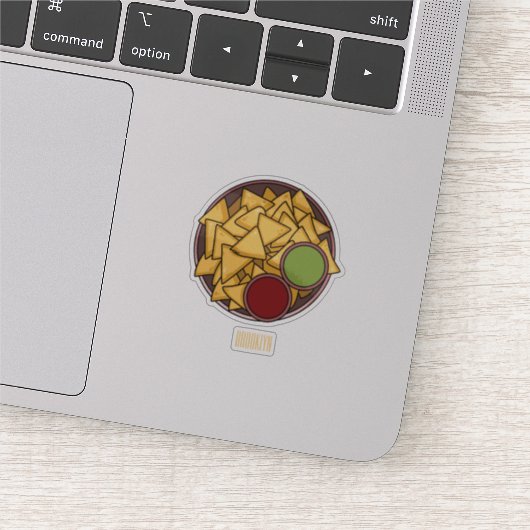 ナチョス漫画イラストレーション シール (詳細)