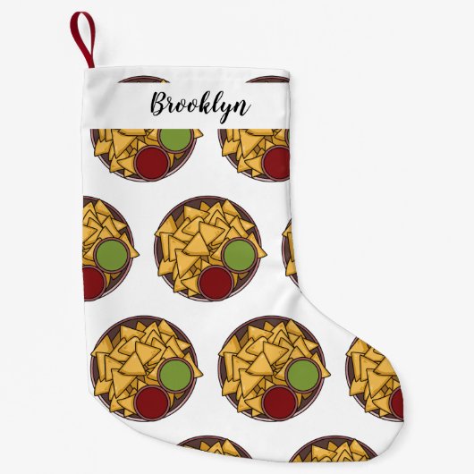 ナチョス漫画イラストレーション スモールクリスマスストッキング (正面)