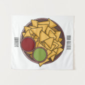 ナチョス漫画イラストレーション タペストリー (正面(横))