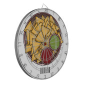 ナチョス漫画イラストレーション ダーツボード (正面左)