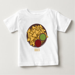 ナチョス漫画イラストレーション ベビーTシャツ
