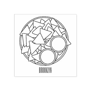 ナチョス漫画イラストレーション ラバースタンプ