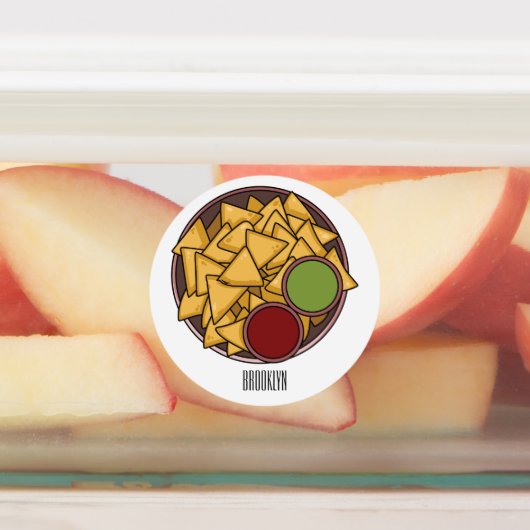 ナチョス漫画イラストレーション ラベル (貼付)