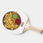 ナチョス漫画イラストレーション 卓球ラケット (横)