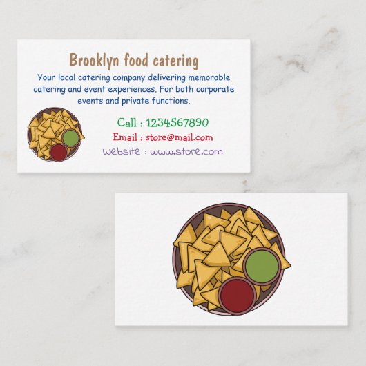 ナチョス漫画イラストレーション 名刺 (正面/裏面)