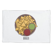 ナチョス漫画イラストレーション 枕カバー (裏面)